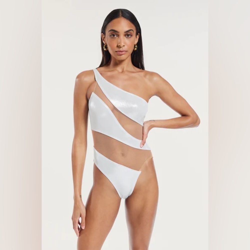 NORMA KAMALI (Snake Mesh Mio) Bathing Suit/Body Suit